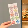 Lindo Pinza para el Cabello de Flores de Estrella de Puntos para Niños, Nueva Pinza Lateral para Bebés, Pinza para Flequillo, Accesorio para el Cabello