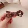 Nuevo Pasador de Pelo con Lazo Estampado de Leopardo Moda Chica Pinza Lateral de Pato Elegante Pinza para Cola de Caballo Flequillo
