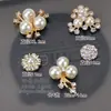 Kit DIY de acessórios de cabelo laço estilo coreano, bolsa de materiais, liga de zinco, Diamante, Pérola, broche flor, acessórios de emblema