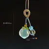 [Melocotón que te gusta] Manualidades Hechas a Mano, Joyería Colgante de Vidrio con Forma de Melocotón, Materiales para Accesorios Colgantes Pequeños de Bricolaje