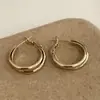 Pendientes Doble Capa Exquisitos, Simples, Modernos, Versátiles, Lujo Ligero, Gama Alta, Estilo Coreano para el Trabajo y el Uso Diario, Accesorios de Oreja Personalizados Estilo Ins