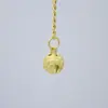 Gianeronly Campana Dorada estilo nacional flor tallada hueca Colgante de teléfono móvil colgante de llavero paso a paso