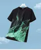 Transfronteiriço-5 C Sensação Gelada Seda de Gelo Camiseta Masculina de Manga Curta ins Tamanho Plus Verão Versátil Camiseta Fitness Casual Camiseta Base
