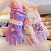 Guantes de esquí para niños, de invierno, para niñas, para jugar en la nieve, para montar a caballo, impermeables, resistentes al frío, cálidos y con forro polar.