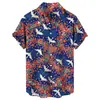 Camisas Nuevas para Hombre de Venta Caliente Europea y Americana Transfronterizas con Impresión Digital 3D, Camisas Hawaianas de Vacaciones de Moda