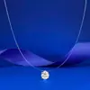 Zhuo Zhi Fan Joyería Estilo Emperatriz Plata S925 Hilo de Pescar Invisible Collar Estilo Verano Versátil Cadena Clásica para Clavícula