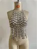 2025 Europa y Estados Unidos transfronterizo AliExpress nuevo chaleco de flecos de gemas costura disfraz de chica hot para discoteca femenino L25193
