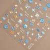 Redanco Nuevo 5D Estampado Dibujos Animados Sirena Concha Luz Calcomanía para Uñas Calcomanía Tridimensional para Uñas Dr-1179