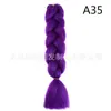 Peluca en Stock Trenzas Africanas 100g Fibra Sintética de Alta Temperatura Doble Cola de Caballo Peluca de Cosplay en Stock