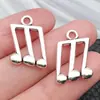 Símbolos de Instrumentos Musicales de Plata Antigua Colgante Retro Joyería de Aleación Colgante Accesorios para Pulsera Collar Llavero DIY