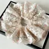 Renda Bordada Estilo Chinês Resistente Argola para Tigela Grande Sensação de Alto Padrão Nicho Ins Elegante Corda para Prender o Cabelo Traseiro Novos Acessórios de Cabelo