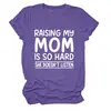 Criando Minha Mãe Amazon Ebay Site Independente Comércio Exterior Transfronteiriço Confortável Simples Camiseta Feminina Gola Redonda Manga Curta