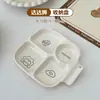 Plato de Cena de Cocina para el Hogar Multi-funcional Cebolleta, Jengibre y Ajo Condimento Separador de Comida Artefacto Plato de Cena para Hot Pot Plato de Cena de Cuatro Compartimentos