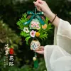 Decoración para Colgar Corona del Festival del Bote del Dragón, Adorno Colgante de Puerta de Ajenjo Tejido de Bambú, Materiales Hechos a Mano para DIY, Bolsita Aromática, Regalo para Actividad de Team Building