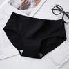 Calcinha feminina de algodão sem costura estilo japonês, roupa íntima casual de algodão com cintura baixa, ano de nascimento, vermelha, confortável e respirável para mulheres