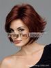Peruca de comércio exterior transfronteiriça europeia e americana fofa cabelo curto cacheado feminino anime franja lateral cabelo curto feminino estilo de cabelo castanho avermelhado
