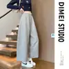 Calça pantalona balloon preta de nove pontos para mulheres, novo estilo primavera/outono 2026, projetada para baixinhas, cobre o quadril, emagrece e é esportiva