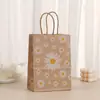 Bolsa de Regalo Margarita Pequeña Bolsa de Regalo para Fiesta Bolsa Tote de Papel Kraft Bolsa Impresa para Llevar Bolsa de Compras al por Mayor