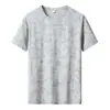 Camiseta de Seda de Hielo para Hombre Verano Nuevo Estilo Elástica de Moda Marca Ropa para Hombre Secado Rápido Transpirable Deportes Juventud Hombre Manga Corta Tops