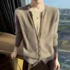 Capa base de punto de cachemira, nuevo estilo otoño/invierno, cuello redondo para mujer, corte holgado, diseño color block, efecto dos piezas, suéter pullover versátil