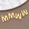 Acero Inoxidable Galvanizado Estilo Europeo y Americano 26 Letras Inglesas Etiqueta Colgante Pulsera Collar DIY Hecho a Mano Accesorios de Joyería