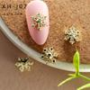 Joyería para uñas transfronteriza serie copo de nieve joyería de aleación arte de uñas navideño invierno simple diamante uña diy atuendo