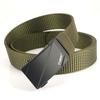 Cinturón táctico con hebilla automática de aleación informal para exteriores para hombre, cinturón de jeans tejido de nailon sin dientes, de generación en generación