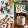 50 Piezas Pegatinas Retro Motivacionales Sellos de Animales Eslóganes en Inglés Diario iPad Patineta Calcomanías Decorativas PVC Impermeable