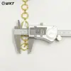 Bc262 Geométrico Clásico Grande Forma de O Redondo Textura Latón Accesorios DIY Cadena de Collar Hecho a Mano