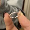 Anillo de Letra Simple, Viva la Vida, Vive en el Presente, Apilable, Versátil Anillo Abierto de Nicho