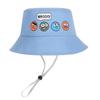 Sombrero de Pescador Fino de Verano para Niños, Sombrero para Bebé con Protección Solar y Correa Ajustable, Sombrero de Cubo Casual de Dibujos Animados, Sombrero para el Sol Transpirable