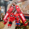 Llavero creativo de Spider-Man de la serie Marvel, bonito muñeco de anime, bolso, llave de coche, colgante, regalo