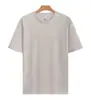 Camiseta de Manga Corta para Hombre, Color Sólido, Cuello Redondo, 220g, Verano 22, Sorona Cool, Anti-Arrugas, Transpirable, Manga Corta