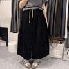 Pantalones Casuales de Pana para Mujer para Otoño e Invierno, Forro Polar, Engrosados, Petite, Holgados, Adelgazantes, Elegantes, Culottes, Pantalones de Pierna Ancha