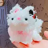 Llavero Colgante de Muñeca Conejo Twister de Peluche de Dibujos Animados Lindo para Pareja Llavero de Mochila Escolar Colgante Pequeño Regalo