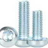 Tornillos Redondos Torx Azules y Blancos de Zinc Grado 8.8, Tornillos de Cabeza Plana Torx, Tornillos Torx Internos M3M4M5M6