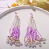 Estilo Chino Borla Flecos Vintage Perlas Perlas Colgante Pequeño DIY Dopamina Colorido Broche Accesorio Colgante Encanto para Bolsa