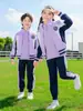 Uniforme escolar para niños, ropa de primavera y otoño para niños de jardín de infantes, ropa de jardín para estudiantes de primaria, ropa de clase, nuevo conjunto deportivo de tres piezas para otoño