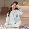 Pijama de Niña con Oso de Dibujos Animados 2026 Nuevo Conjunto de Ropa para el Hogar de Manga Larga de Algodón Puro para Niñas de Escuela Secundaria
