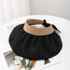 Nuevo Sombrero de Verano Plegado Hountop para Mujer Todo Fósforo Protector Solar Sombrero de Sol Resistente a los Rayos UV Ala Grande Sombrero de Sol para Vacaciones en la Costa