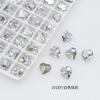 Rinestones para Uñas Artísticas Crystal Love de Dongzhou Corazón Brillante Premium Dorado Champagne Resaltador Accesorios para Joyería DIY