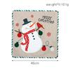 Nueva decoración navideña, funda de almohada de lino bordada para sofá, cojín, funda de almohada de Papá Noel y muñeco de nieve.