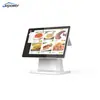 Caixa Registradora Android Jiebao com Tela Sensível ao Toque Tela Dupla 15,6 polegadas Supermercado Restaurante Frutaria Varejo Loja de Conveniência Máquina Tudo-em-Um