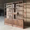 Pequena Estante Antiga Madeira Maciça Novo Estilo Chinês Divisória de Sala de Estar Armário de Exposição Ornatos de Sala de Chá Rack de Armazenamento de Chá Armário de Múltiplos Tesouros