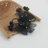 Venda Direta de Fábrica 2025 Broche de Pena Europeu e Americano Grampo de Cabelo Fio de Contas Brilhante Strass Acessório de Cabelo 1180 Alta Qualidade Exquisito Marca de Luxo