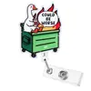 Porta-credencial retráctil de alta venta para comercio exterior, clip de insignia de pato acrílico giratorio, porta-tarjeta de identificación retráctil, porta-identificación médica