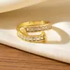 Nuevo Anillo Calado Completamente Incrustado con Diamantes Transfronterizo, Versión Ancha con Incrustaciones de Diamantes, Moderno y Elegante, Anillo Abierto Ajustable para el Dedo Índice