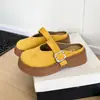 Chinelos Retro de Solado Grosso Estilo Britânico para Mulheres, Novo Modelo de Verão 2026, Versáteis com Saias, Chinelos Femininos Fechados no Bico Estilo Birkenstock