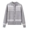Estilo Old Money Hombro Cuadrado Patchwork Blanco y Negro Tejido de Punto Trenzado Cárdigan Otoño Invierno Retro Nicho Adelgazante Suéter Abrigo