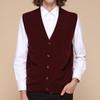 Outono e Inverno Masculino Novo V-neck 100 Pure Cashmere Cardigan All-match Business Vest Warm Vest para o pai